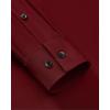 Alimens & Gentle Men’s Dress Shirts Wrinkle Free Stretch Solid Long Sleeve Button Down Shirt Wedding Dating(Burgundy Red)