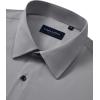 Alimens & Gentle Men’s Dress Shirts Wrinkle Free Stretch Solid Long Sleeve Button Down Shirt Wedding Dating(Grey)