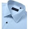 Alimens & Gentle Men’s Dress Shirts Wrinkle Free Stretch Solid Long Sleeve Button Down Shirt Wedding Dating(Light Blue)