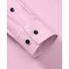 Alimens & Gentle Men’s Dress Shirts Wrinkle Free Stretch Solid Long Sleeve Button Down Shirt Wedding Dating(Pink)