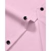 Alimens & Gentle Men’s Dress Shirts Wrinkle Free Stretch Solid Long Sleeve Button Down Shirt Wedding Dating(Pink)