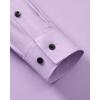 Alimens & Gentle Men’s Dress Shirts Wrinkle Free Stretch Solid Long Sleeve Button Down Shirt Wedding Dating(Pink Purple)