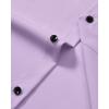 Alimens & Gentle Men’s Dress Shirts Wrinkle Free Stretch Solid Long Sleeve Button Down Shirt Wedding Dating(Pink Purple)