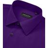 Alimens & Gentle Men’s Dress Shirts Wrinkle Free Stretch Solid Long Sleeve Button Down Shirt Wedding Dating(Purple)