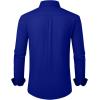 Alimens & Gentle Men’s Dress Shirts Wrinkle Free Stretch Solid Long Sleeve Button Down Shirt Wedding Dating(Royal Blue)