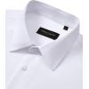 Alimens & Gentle Men’s Dress Shirts Wrinkle Free Stretch Solid Long Sleeve Button Down Shirt Wedding Dating(Solid White)
