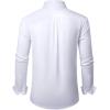Alimens & Gentle Men’s Dress Shirts Wrinkle Free Stretch Solid Long Sleeve Button Down Shirt Wedding Dating(Solid White)