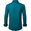 Alimens & Gentle Men’s Dress Shirts Wrinkle Free Stretch Solid Long Sleeve Button Down Shirt Wedding Dating(Teal)