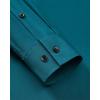 Alimens & Gentle Men’s Dress Shirts Wrinkle Free Stretch Solid Long Sleeve Button Down Shirt Wedding Dating(Teal)
