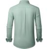 Alimens & Gentle Men’s Dress Shirts Wrinkle Free Stretch Solid Long Sleeve Button Down Shirt Wedding Dating(Turquoise Green)