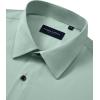 Alimens & Gentle Men’s Dress Shirts Wrinkle Free Stretch Solid Long Sleeve Button Down Shirt Wedding Dating(Turquoise Green)