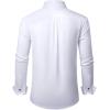 Alimens & Gentle Men’s Dress Shirts Wrinkle Free Stretch Solid Long Sleeve Button Down Shirt Wedding Dating(White)