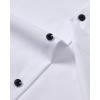 Alimens & Gentle Men’s Dress Shirts Wrinkle Free Stretch Solid Long Sleeve Button Down Shirt Wedding Dating(White)