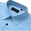 Alimens & Gentle Men’s Long Sleeve Dress Shirts Wrinkle Free Stretch Wedding Business Casual Button Down Shirt(Blue)