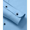 Alimens & Gentle Men’s Long Sleeve Dress Shirts Wrinkle Free Stretch Wedding Business Casual Button Down Shirt(Blue)