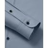 Alimens & Gentle Men’s Long Sleeve Dress Shirts Wrinkle Free Stretch Wedding Business Casual Button Down Shirt(Grey)