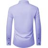 Alimens & Gentle Men’s Long Sleeve Dress Shirts Wrinkle Free Stretch Wedding Business Casual Button Down Shirt(Lavender)