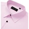 Alimens & Gentle Men’s Long Sleeve Dress Shirts Wrinkle Free Stretch Wedding Business Casual Button Down Shirt(Pink)