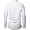Alimens & Gentle Men’s Long Sleeve Dress Shirts Wrinkle Free Stretch Wedding Business Casual Button Down Shirt(White)