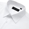 Alimens & Gentle Men’s Long Sleeve Dress Shirts Wrinkle Free Stretch Wedding Business Casual Button Down Shirt(White)
