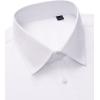 Alimens & Gentle Mens Oxford Shirt Solid Stretch Dress Shirts Casual Business Long Sleeve Button Down Shirt with Pocket(All White)