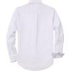Alimens & Gentle Mens Oxford Shirt Solid Stretch Dress Shirts Casual Business Long Sleeve Button Down Shirt with Pocket(All White)