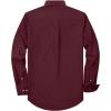 Alimens & Gentle Mens Oxford Shirt Solid Stretch Dress Shirts Casual Business Long Sleeve Button Down Shirt with Pocket(Burgundy)