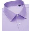 Alimens & Gentle Mens Oxford Shirt Solid Stretch Dress Shirts Casual Business Long Sleeve Button Down Shirt with Pocket(Lavender)