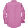 Alimens & Gentle Mens Oxford Shirt Solid Stretch Dress Shirts Casual Business Long Sleeve Button Down Shirt with Pocket(Pink)