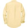 Alimens & Gentle Mens Oxford Shirt Solid Stretch Dress Shirts Casual Business Long Sleeve Button Down Shirt with Pocket(Yellow)