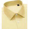 Alimens & Gentle Mens Oxford Shirt Solid Stretch Dress Shirts Casual Business Long Sleeve Button Down Shirt with Pocket(Yellow)