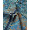Alimens & Gentle Mens Paisley Dress Shirt Long Sleeve Luxury Button Down Floral Shirt Party Casual Wedding(Blue)