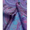 Alimens & Gentle Mens Paisley Dress Shirt Long Sleeve Luxury Button Down Floral Shirt Party Casual Wedding(Purple Blue)