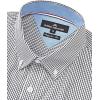 Alimens & Gentle Men’s Plaid Button Down Shirts Cotton Long Sleeve Dress Shirts Regular Fit Gingham Shirts(Black Gingham)