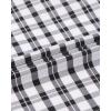 Alimens & Gentle Men’s Plaid Button Down Shirts Cotton Long Sleeve Dress Shirts Regular Fit Gingham Shirts(Black White Plaid)
