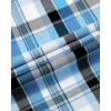 Alimens & Gentle Men’s Plaid Button Down Shirts Cotton Long Sleeve Dress Shirts Regular Fit Gingham Shirts(Black/Blue plaid)