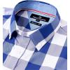 Alimens & Gentle Men’s Plaid Button Down Shirts Cotton Long Sleeve Dress Shirts Regular Fit Gingham Shirts(Blue  Buffalo Check)