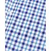 Alimens & Gentle Men’s Plaid Button Down Shirts Cotton Long Sleeve Dress Shirts Regular Fit Gingham Shirts(Blue  Check)