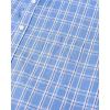 Alimens & Gentle Men’s Plaid Button Down Shirts Cotton Long Sleeve Dress Shirts Regular Fit Gingham Shirts(Blue  Large Plaid)