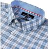 Alimens & Gentle Men’s Plaid Button Down Shirts Cotton Long Sleeve Dress Shirts Regular Fit Gingham Shirts(Blue Plaid)