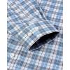 Alimens & Gentle Men’s Plaid Button Down Shirts Cotton Long Sleeve Dress Shirts Regular Fit Gingham Shirts(Blue Plaid)