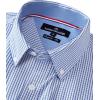 Alimens & Gentle Men’s Plaid Button Down Shirts Cotton Long Sleeve Dress Shirts Regular Fit Gingham Shirts(Blue White Gingham)