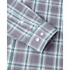 Alimens & Gentle Men’s Plaid Button Down Shirts Cotton Long Sleeve Dress Shirts Regular Fit Gingham Shirts(Grey/Green  Plaid)