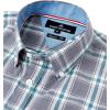 Alimens & Gentle Men’s Plaid Button Down Shirts Cotton Long Sleeve Dress Shirts Regular Fit Gingham Shirts(Grey/Green  Plaid)