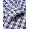 Alimens & Gentle Men’s Plaid Button Down Shirts Cotton Long Sleeve Dress Shirts Regular Fit Gingham Shirts(Navy Plaid)