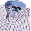 Alimens & Gentle Men’s Plaid Button Down Shirts Cotton Long Sleeve Dress Shirts Regular Fit Gingham Shirts(Navy Red  Small Plaid)