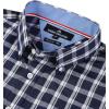 Alimens & Gentle Men’s Plaid Button Down Shirts Cotton Long Sleeve Dress Shirts Regular Fit Gingham Shirts(Navy White Plaid)