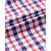 Alimens & Gentle Men’s Plaid Button Down Shirts Cotton Long Sleeve Dress Shirts Regular Fit Gingham Shirts(Red  Check)