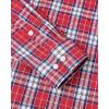 Alimens & Gentle Men’s Plaid Button Down Shirts Cotton Long Sleeve Dress Shirts Regular Fit Gingham Shirts(Red  Medium Plaid)