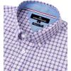Alimens & Gentle Men’s Plaid Button Down Shirts Cotton Long Sleeve Dress Shirts Regular Fit Gingham Shirts(Red Navy  Gingham)